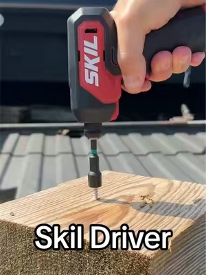 The new SKIL Cordless Electric Driver packs impressive power into a compact design and includes a carrying case with bits, sockets, an extension, and a charging cable. #SKIL #CordlessDriver #PowerTools #ToolTok #DIYTools