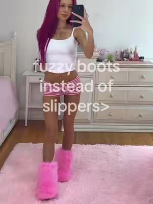 SO COZY #furboots #fuzzyboots #slippers #houseshoes #TikTokshopbacktoschool 