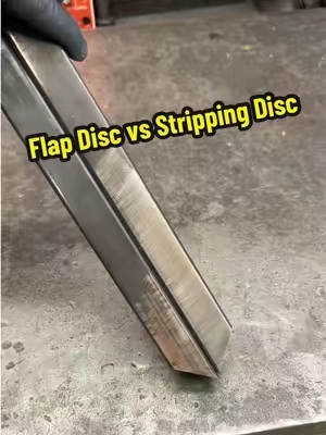Flap discs work great for grinding welds, but these clean-and-strip discs are a much better option for removing paint and rust without digging into the metal underneath. @ezarctools #grinder #metalwork #TikTokshopbacktoschool #tiktokshopcreatorpicks  #creatorsearchinsights 
