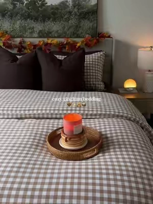 love cozy fall bedding 🤎✨🍂 #fall #fallaesthetic #bedding #duvet #duvetcover @Bedsure 