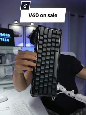 The Gravastar V60 in onyx black now on sale #gravastar #v60 #onyx #black #keyboard 