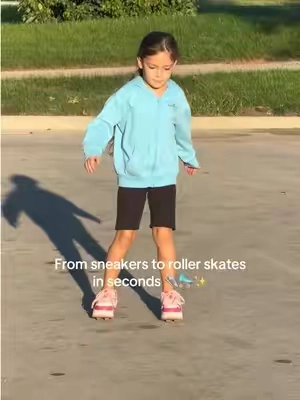 The coolest 2-in-1 shoes for kids 👟🛼 One second they’re sneakers, the next they’re ready to roll! ✨💗 #RollerSkateShoes #KidsShoes #KidsMustHaves #TikTokMadeMeBuyIt #MomFinds