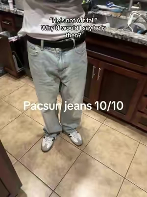 People don’t understand that legs come in different a lengths 😭 #pacsun #pacsunjeans #baggypants #tiktokshopcreatorpicks #TikTokshopbacktoschool 