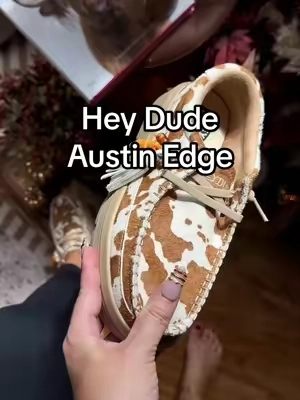 Cow print Austin hey dudes are a must #heydude #heydudeaustin #heydudeaustinedge #tiktokshopcreatorpicks @HeyDude #heydude 