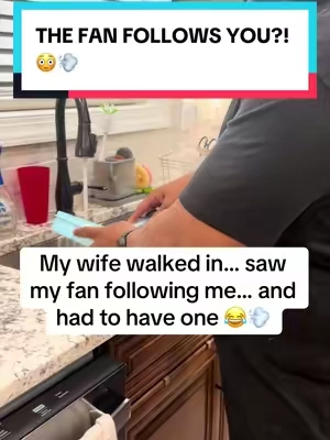 She thought she was seeing things…until she realized it actually follows you 😂 #T#TikTokShopT#TikTokShopFindssmartfan #S#SmartHome#KitchenGadgets 
