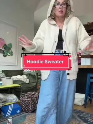 Replying to @amarie2582 the everything all in one sweater!! Hoodie, vneck, button down, baggy sweater #hoodiesweater  #grammasweater #TikTokshopbacktoschool #tiktokshopcreatorpick 