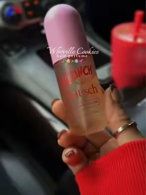 Whoville cookie perfume literally smells like fresh sugar cookies and butter cream 🧁🍪 #kitsch  #hairperfume #thegrinch #dealsforyoudays #giftforher @Kitsch 