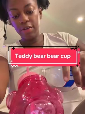 This cup is so adorable. You just want to drink more water. #cup #teddybear #bearcup #TikTokshopbacktoschool #waterbottle