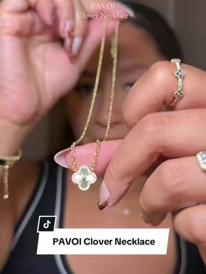 This clover necklace from PAVOI is about to stay on repeat!! Love how luxe it looks 🤩🍀 #clovernecklace #pavoijewelry #goldplatedjewelry #affordablejewelry #necklacelayering @PAVOI 