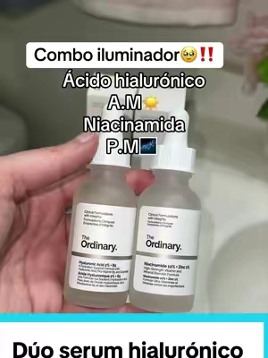 Dúo iluminador😍😍😍 En descuento hoy‼️‼️ #theordinary #acidohialuronico #arrugas #theordinaryskincare #manchas 