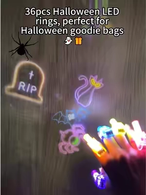 36 pcs Halloween LED rings! Perfect for Halloween goodie bags.#halloween #spookyseason #halloween2026 #fyp #tiktokshop