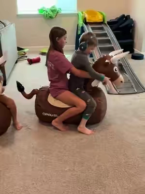 If your kids have TONS of energy, you need these! 🤸‍♀️🐂 This 2-pack has a protective outer lining and two handles for jumping, riding, racing, and playing. They can bounce, jump, race each other, and burn off all that energy while having SO much fun! 🙌✨ #KidsActivities #OutdoorPlay #ActiveKids #SensoryPlay #momfinds 