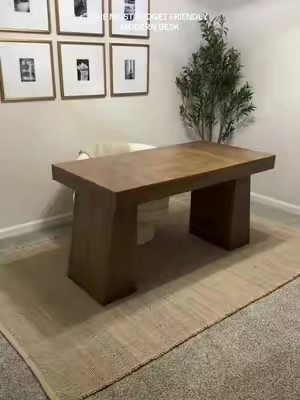 Genuinely looks way more expensive than it is 🤎 #desk #Home #homeoffice #homedecor #office 