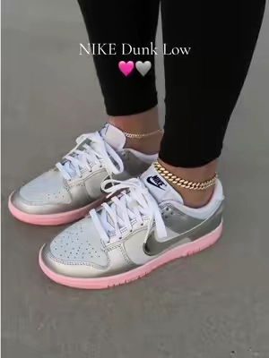 Nike Dunk Low PINK 🩷🩶  #nikedunk #nike #BacktoSchool 