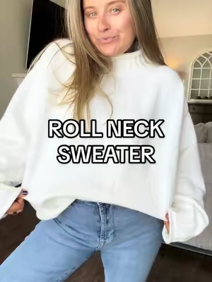 The best look for less 🤌🏻 #lookforless #rollenecksweater #mockneck #oversizedsweater #knitsweater 