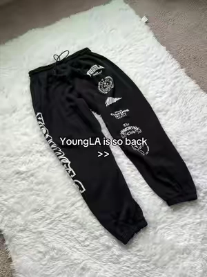 These just restocked btw #youngla #joggers #pants #yla #restock 