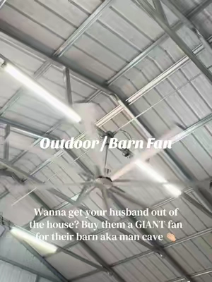 Yall the size of this alone is insane. Should cost far more than it does! Such a good affordable outdoor or barn fan!  #outdoorfan #garagedecor #mensgifts #barndecor 
