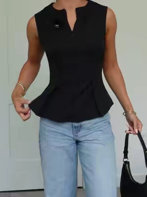 Super flattering half zip peplum top from cider! Wearing a size xs🖤 #cidersuperbrandday #cider #peplumtop #classystyle #wardrobeessential 