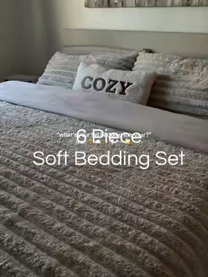 The softest coziest bedding set! ✨ 🧸 ☁️ #bedding #comforterset #softbedding #bedsurebedding 