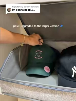 Replying to @Greg Barron These large stackable hat organizers keep your collection protected, visible, and easy to grab while saving so much closet space 🙌🏼 #TikTokShop #HatStorage #ClosetOrganization #OrganizationHacks #HomeFinds 