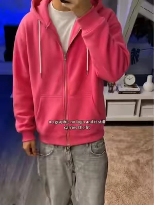 off season steal #pinkhoodie #ziphoodie #menswear #fyp #viral