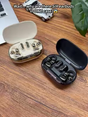 6 earbuds in ONE case... and it even charges your phone.Didn't expect that, right? 👀
 #earbuds #wirelessearbuds #powerbank #TikTokshopbacktoschool #gadgets 