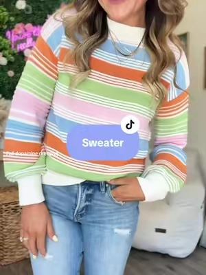Loving this colorful sweater for the fall! You don’t always have to wear neutrals! It’s such good quality! @shewin_official_us @SHEWIN 