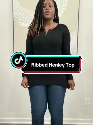 A full-length top in a world full of crop tops 😭🙌🏾 THIS is what I’ve been looking for. Soft ribbed material, long sleeves, cute Henley buttons and enough length to actually cover my whole torso. Such an easy everyday basic for fall. 🖤🍂 #TikTokshopbacktoschool #tiktokshopcreatorpicks #henleyshirt #falldealsforyou #fallbasics 