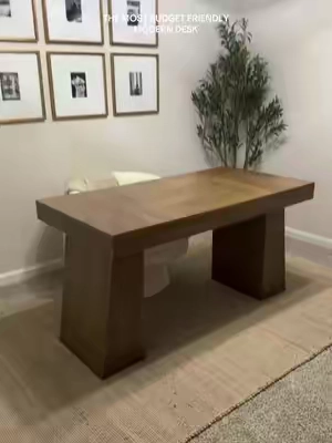 Genuinely looks way more expensive than it is 🤎 #desk #Home #homeoffice #homedecor #office 