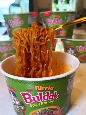Spicy Birria Buldak Ramen Noodles Are Worth Adding to Your Pantry #Buldak #BirriaRamen #PantryStaples #RamenNoodles #FoodFavorites 