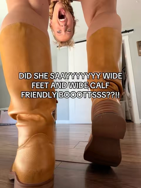 WHATD SHE SSSAYAYYYY #boots #widecalfboots #widefeet #boot 