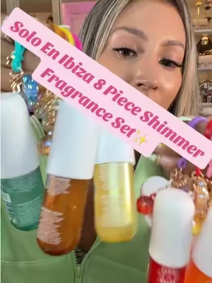 🩷✨ Solo En Ibiza Shimmer Body Mist Set✨#soloenibizabundle #soloenibizafragrance #shimmermist #bodyfragrance #TikTokshopbacktoschool  Posted on 08/24/2026 | Prices & promos were accurate at time of posting but may change. This is my personal testimony. Results may vary.