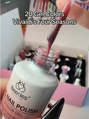 Vivaldi’s Four Seasons 🎨✨ 20 full-size colors for every season AND it’s on sale?! Now THAT’S getting your money’s worth 💅 @BeetlesGelPolish #nailkit #diynails #gelnails #nailinspo #nailsathome 