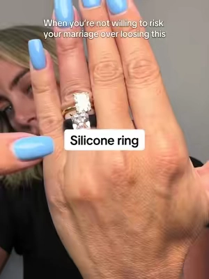 Because why would you chance it #engagmentring #ring #siliconering #emeraldcut #radiantcut 