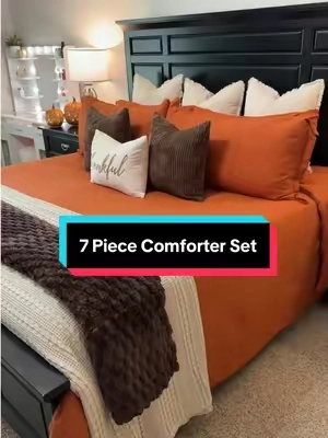 Stop putting king size on your king size bed! It don't look good! @Monbix #comforter #comforterset #bedding #beddingset #fallbedding 