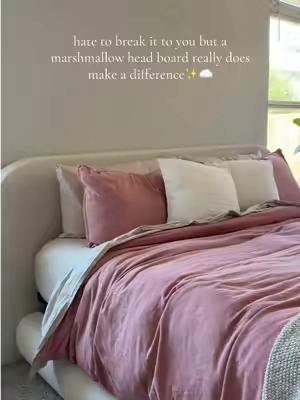 Elevated my room x1000 times🌙✨☁️ #bedframe #bed #headboard #tiktokfinds #homedecor 