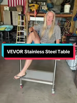 VEVOR portable stainless steel table @VEVOR Home Store #stainlesssteeltable #portabletable #workbench #table #vevor 