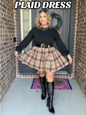 with or without the belt?? 🖤🍂@Asvivid Shop @asvivid_fashion_us  #dress #falloutfits #tiktokshopcreatorpicks #TikTokshopbacktoschool #midsizefashion 
