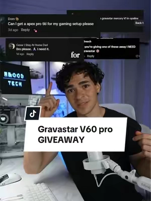 Follow @GravaStar and my account to be qualified! Giving away the Gravastar V60 pro in silver #gravastar #keyboard #v60pro #gamingkeyboard #v60 