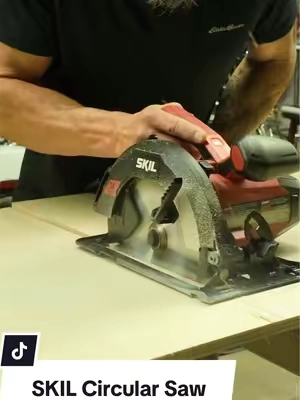 This SKIL 7-1/4” circular saw is perfect for projects around the house. 14-amp motor, comfortable grip, angle guide, and it even comes with the blade.  #SKIL #CircularSaw #PowerTools #DIYProjects #HomeImprovement
