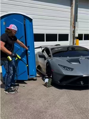 💧Lamborghini Wheel Cleaning x Porta Potty 🧻 - V+ Wheel Barrel Brush — Clean Deeper. Faster. Smarter. We combined the best features of our wheel-cleaning tools into one next-level brush.  - #asmr #asmrsounds #autodetailing #autodetail #carwash 