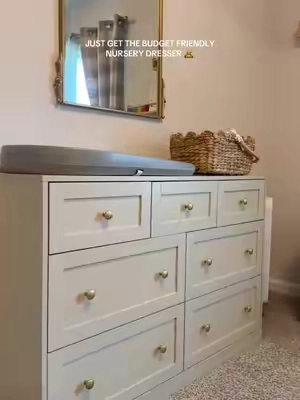 Usually dressers in this price range don’t even compare to the look & quality of this 🤎 #Home #HomeDecor #Dresser #Nursery #BedroomDecor 