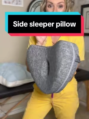 Replying to @Abby🦩🪩💕  @Dr. Erin Cooper as a physical therapist. I know how important sleep position is, but as a side and stomach sleeper, it’s hard to stay in one position. This little knee pillow straps to you so it stays in place even when you toss and turn #sidesleeper #sleepposition #sidesleeperpillow #kneepillow #sleeptips 