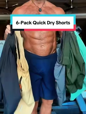 These 6-pack quick dry shorts are lightweight, breathable, and made to keep you comfortable when the workout heats up. Great for lifting, cardio, running, sports, or just everyday wear. Six pairs means you’ll always have a clean pair ready to go. #mensshorts #workoutshorts #gymwear #mensstyle #activewear 