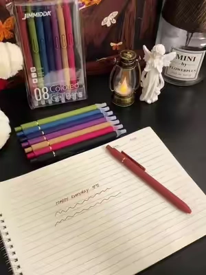 the way I love a good pen✨✍️    #pentok #gelpen #officesupplies #schoolsupplies #backtoschoolshopping smudge proof pen, black pen, aesthetic pen, stationery, note taking, teacher supplies