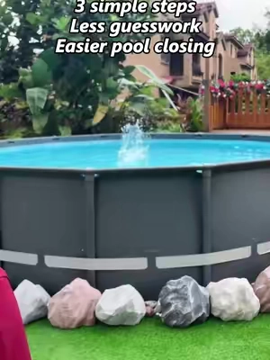 Winter pool closing made simple！ One kit with winter capsules, a pool pillow, and a pool cover—3 simple steps to help protect your pool all winter long. #poolhacker #TikTokshopbacktoschool #poolwinterizing #poolcover #poolpillow 