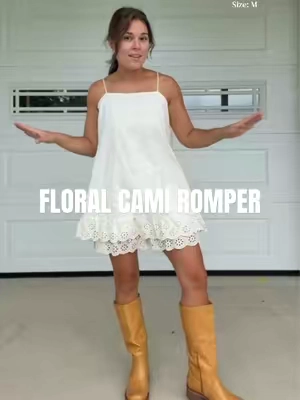 The perfect romper dress to wear on its own or layer for a cute fall outfit!! #romperdress #capsulewardrobe #falltransitionoutfit #falltransitionoutfit #bootsoutfit @TanmingFashion 