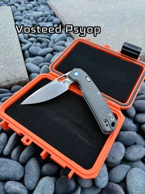 The Vosteed Psyop combines a 3.32-inch ELMAX drop-point blade with a top liner lock, smooth ceramic bearings, and a reversible deep-carry clip. #Vosteed #VosteedPsyop #EDCKnife #PocketKnife #EverydayCarry