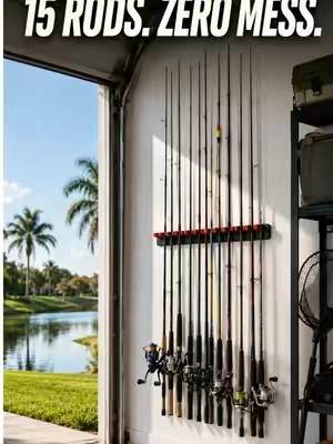 Should’ve put one of these up years ago. #FishingGear #FishingTikTok #KastKing #FishingRodStorage #Fishing @KastKingUSA 