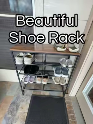 This shoe rack is visually appealing.  #shoerack #shoerackorganizer 
